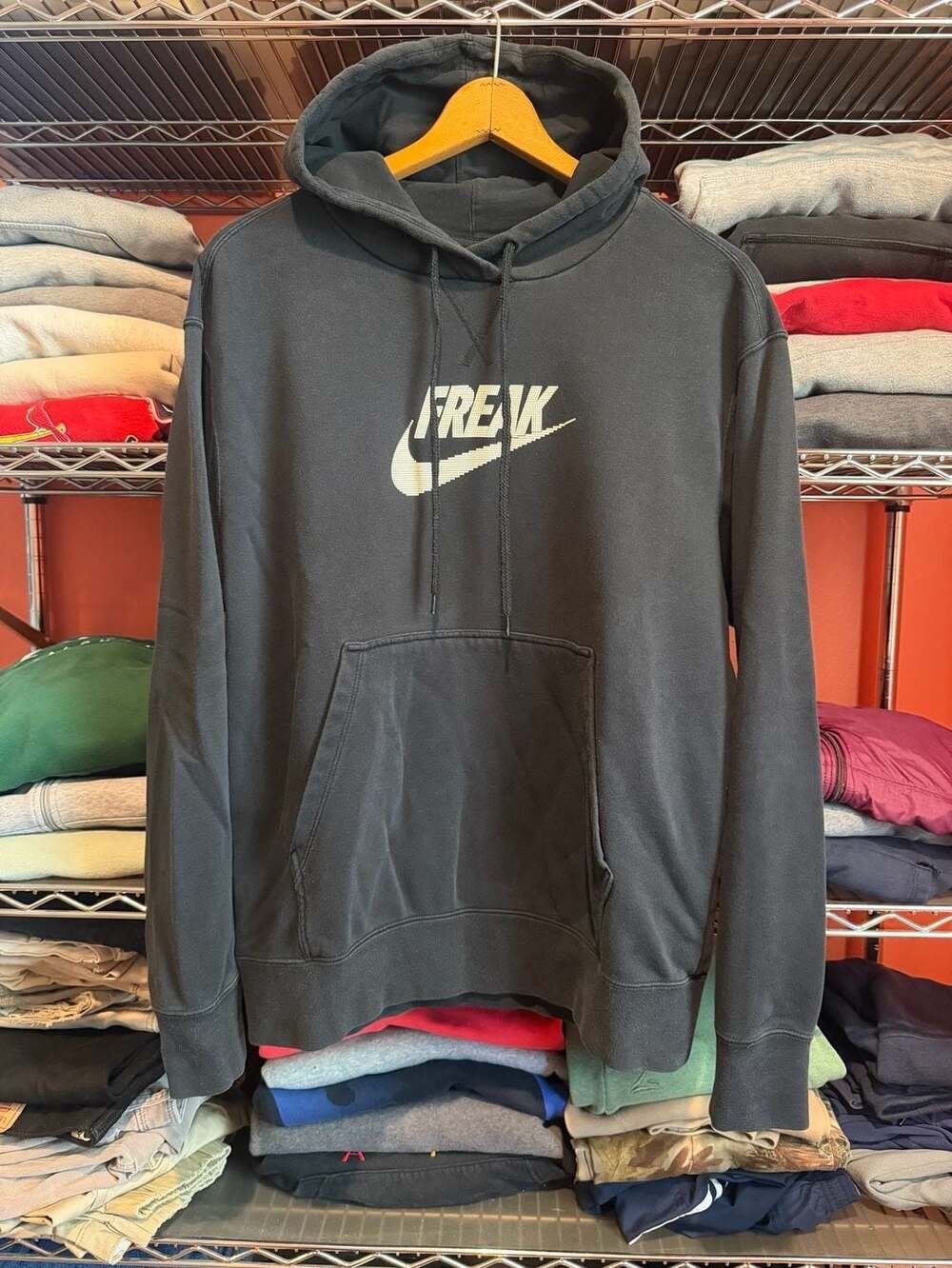 Nike Giannis Freak Hoodie Mens Large Black Pullover Sweatshirt